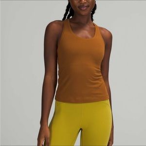 Lululemon Race Length Tank Top Copper Brown